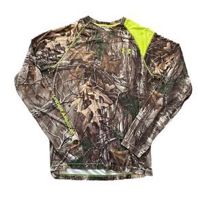 UNDER ARMOUR Realtree Scent Control Camo Shirt Size Small